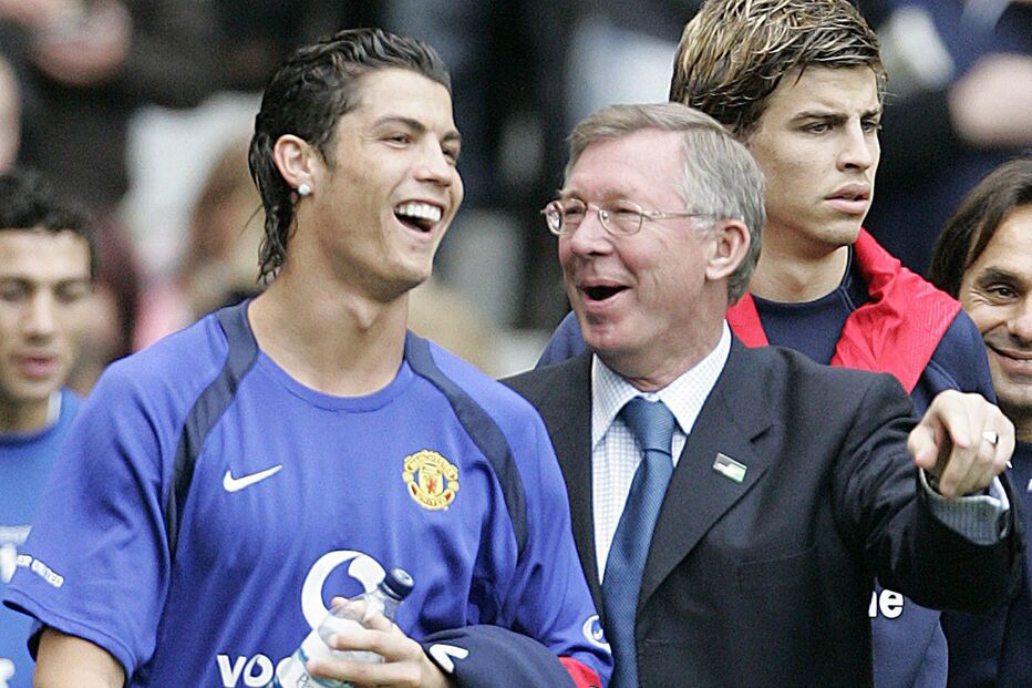 FERGUSON, RONALDO, MANCHESTER UNITED, REAL MADRID, FUTEBOL