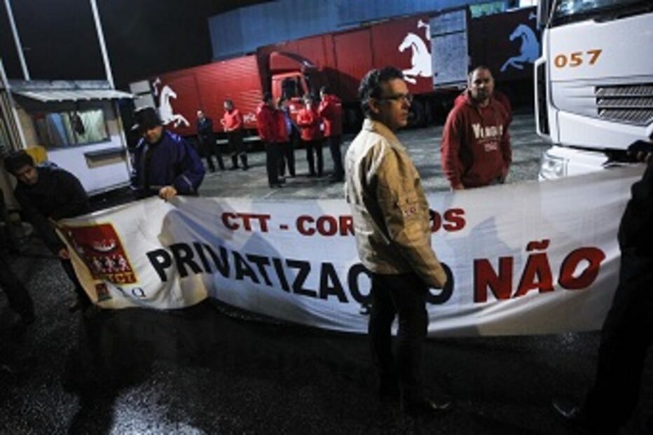 protesto, privatização, empresa, greve, CTT, adesão