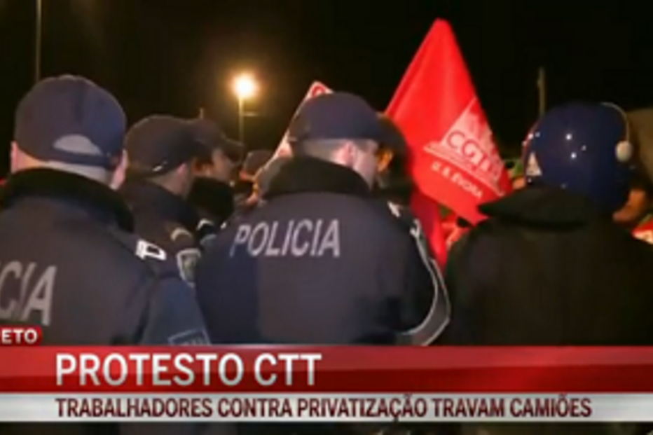 CTT, PSP, greve, piquete, CGTP, Arménio Carlos, intervenção policial, sindicato