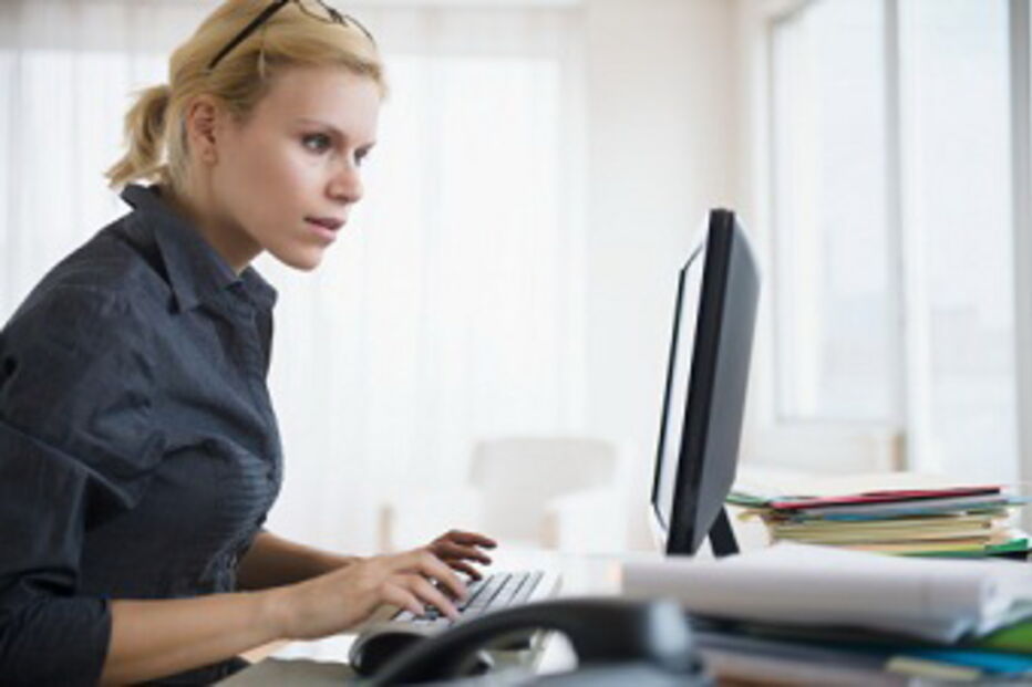 Mulher em contexto de trabalho