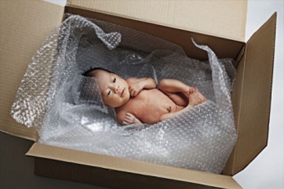 caixa, bebés, papelão, crianças, Finlândia