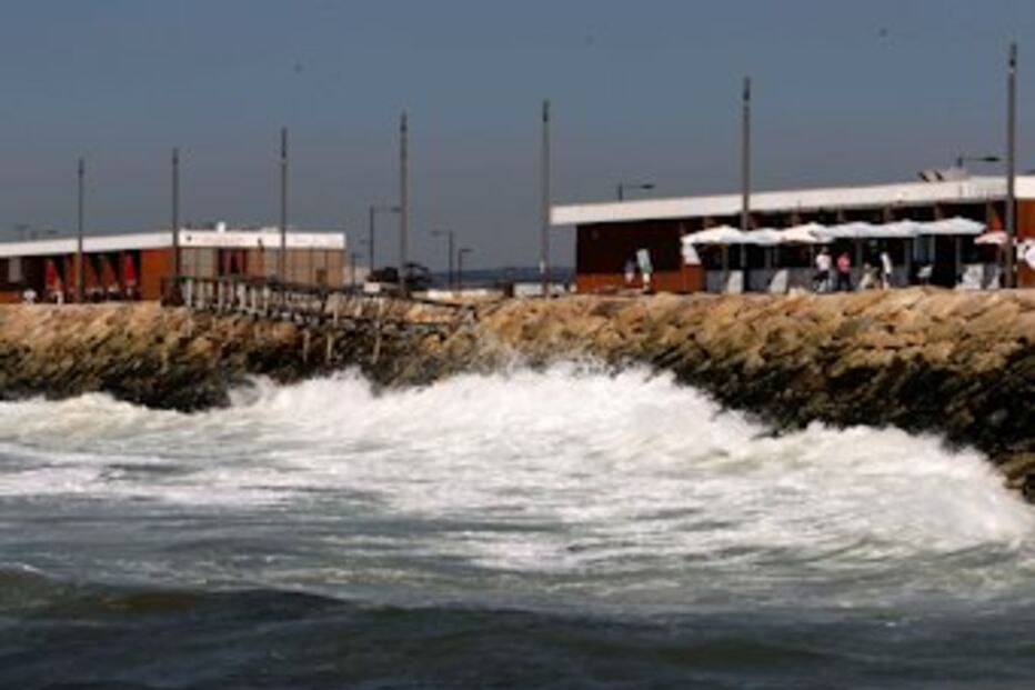 erosão, costeira, praias, costa, caparica