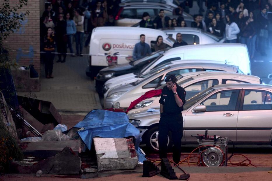 muro, caiu, braga, universidade, minho