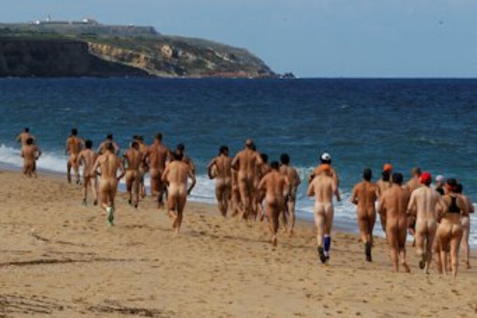 Nudistas, temem, olhar, dos, ‘têxteis’ 