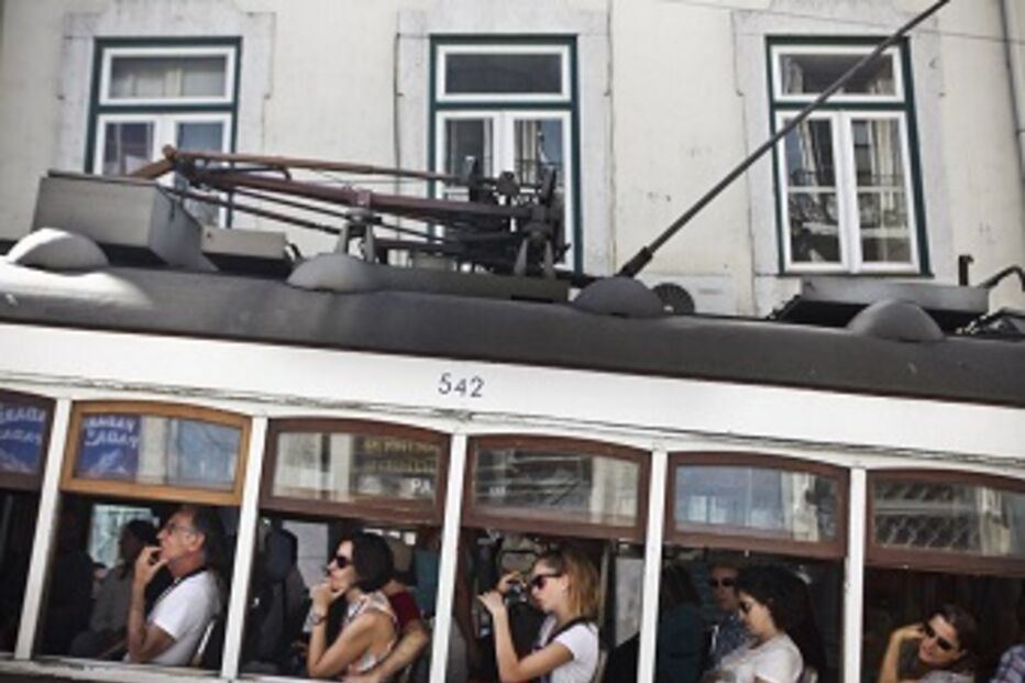 turistas, Lisboa, ar, terra, Tejo, 