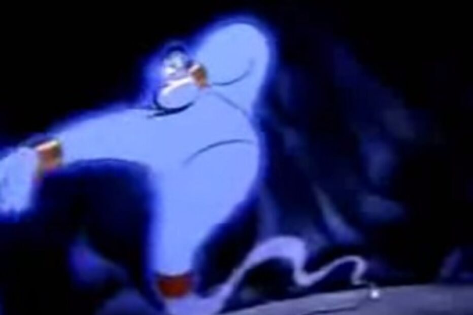 Robin Williams no filme “Aladdin”