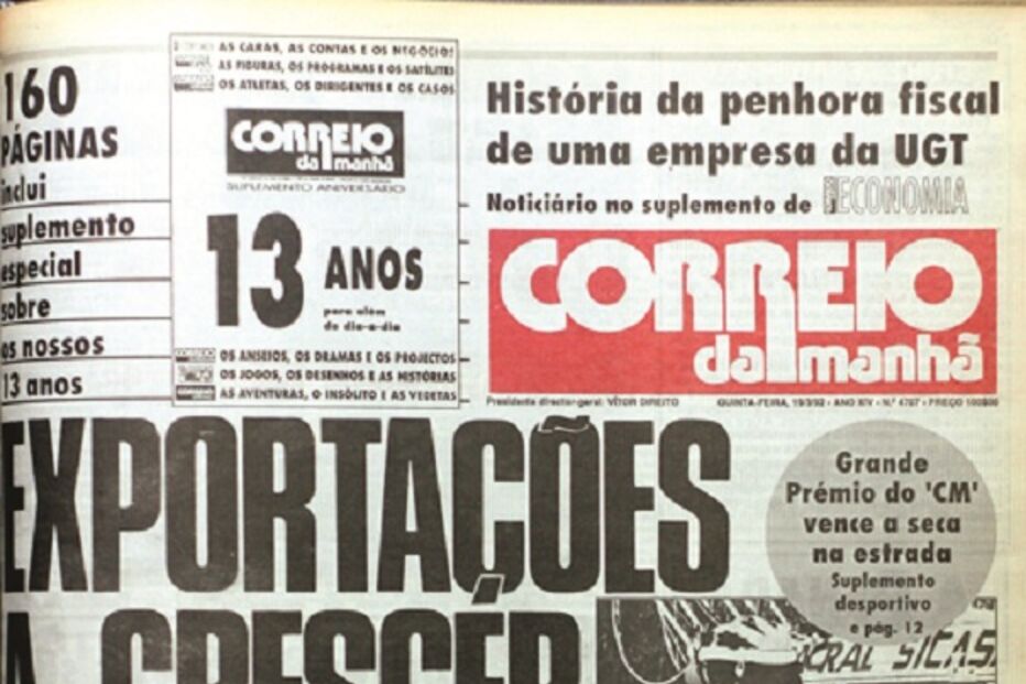 capa, correio da manhã, aniversário