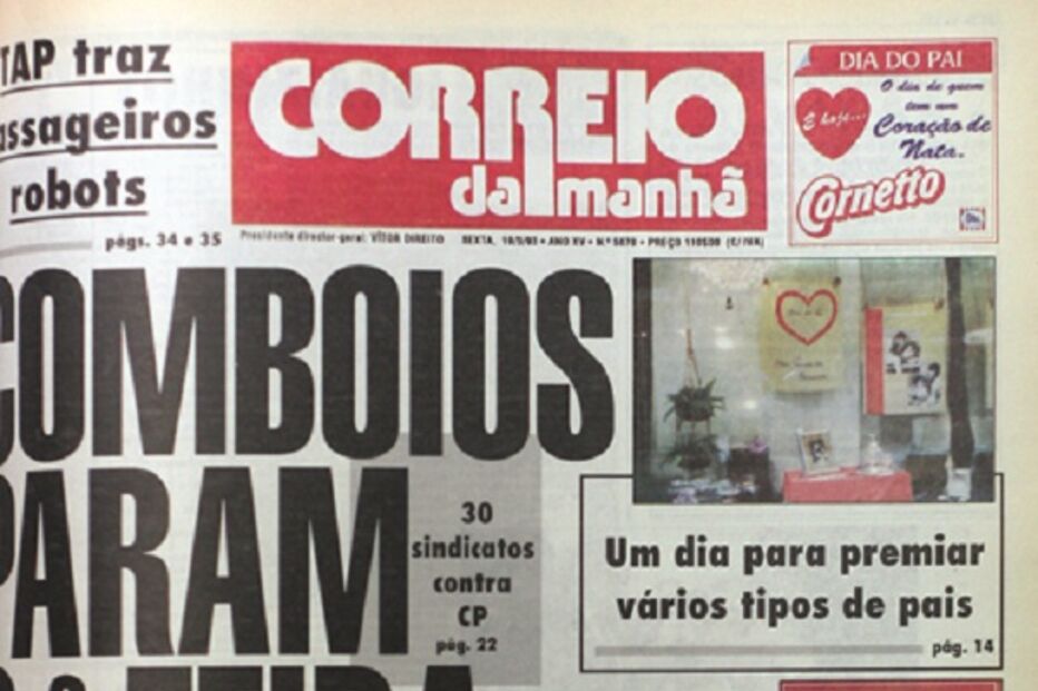 capa, correio da manhã, aniversário