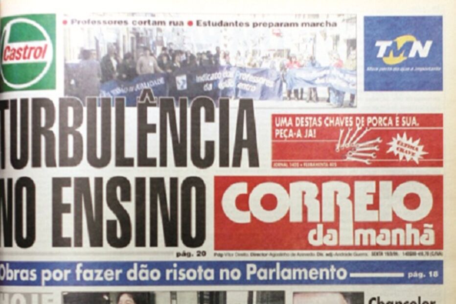capa, correio da manhã, aniversário