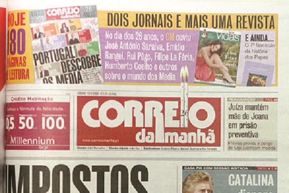 capa, correio da manhã, aniversário