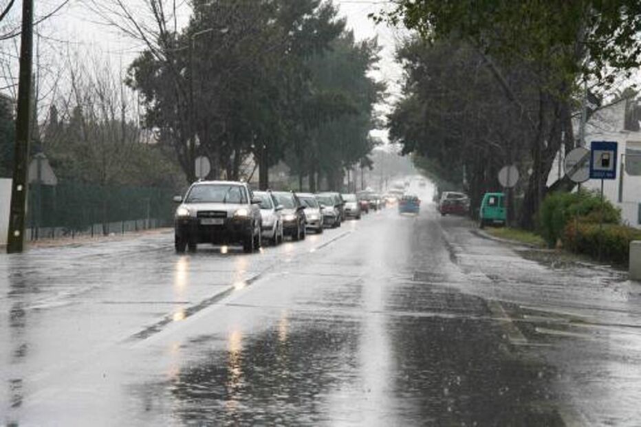 chuva, trovoada, estrada, mau tempo