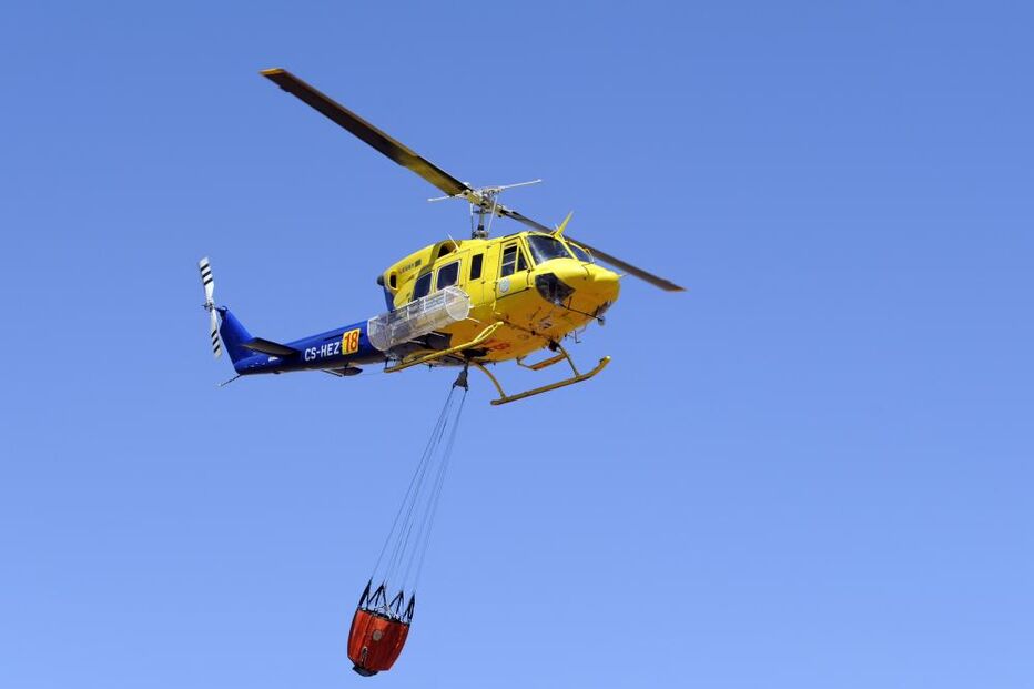 Helicóptero, proteção, civil, incêndio