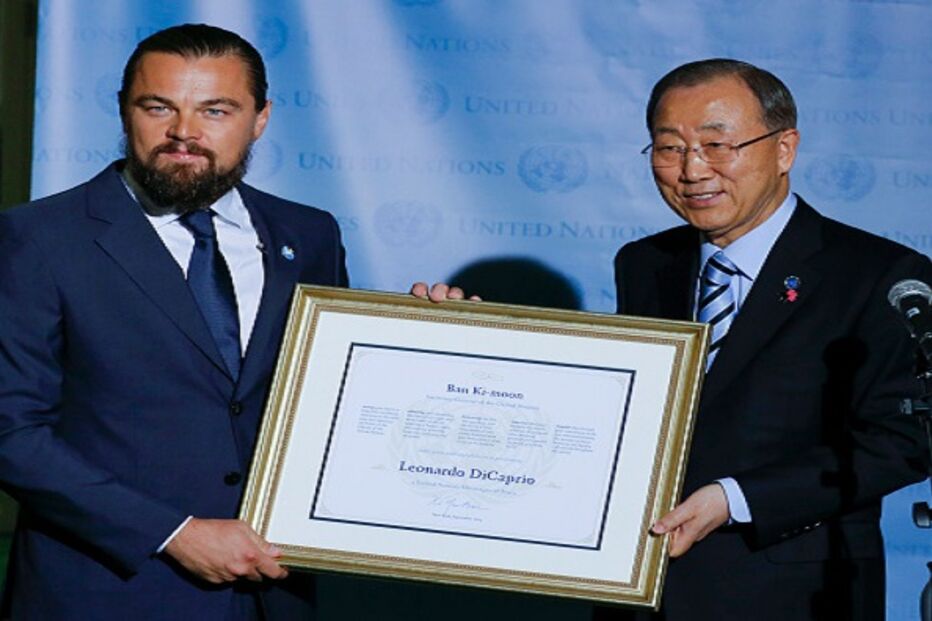 leonardo dicaprio, ban ki-moon