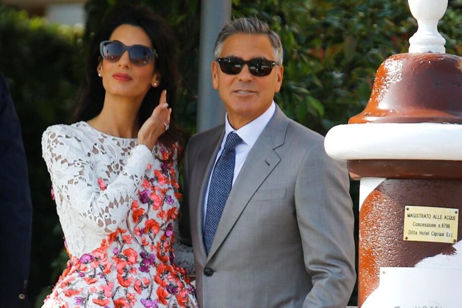 Amal, vestido, casamento