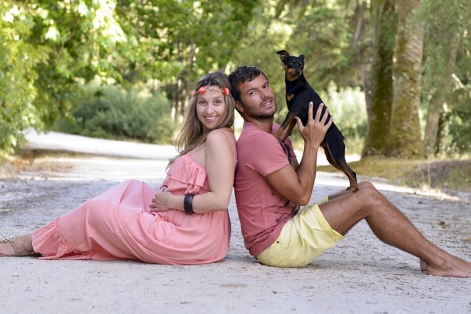 família, cães, bebé, Gucci, Fonseca