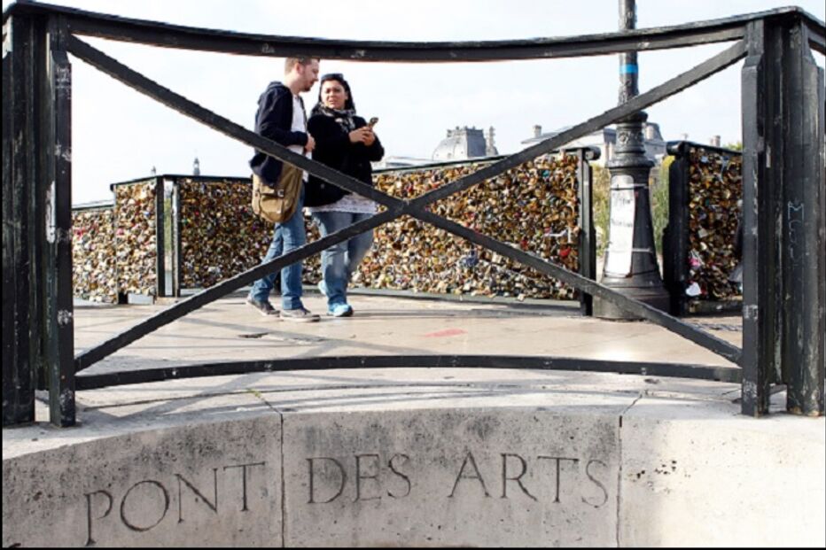 Ponte das Artes, Paris, França, cadeados, amor
