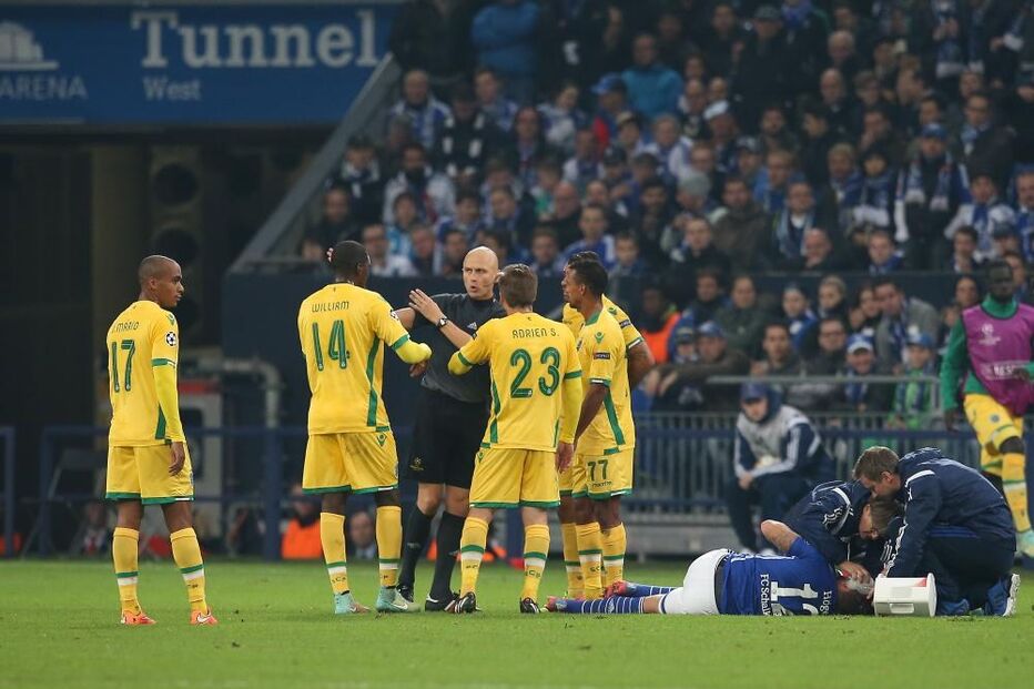 Gelsenkirchen, Liga dos Campeões, Sporting, Schalke 04, árbitro, Sergei Karasev