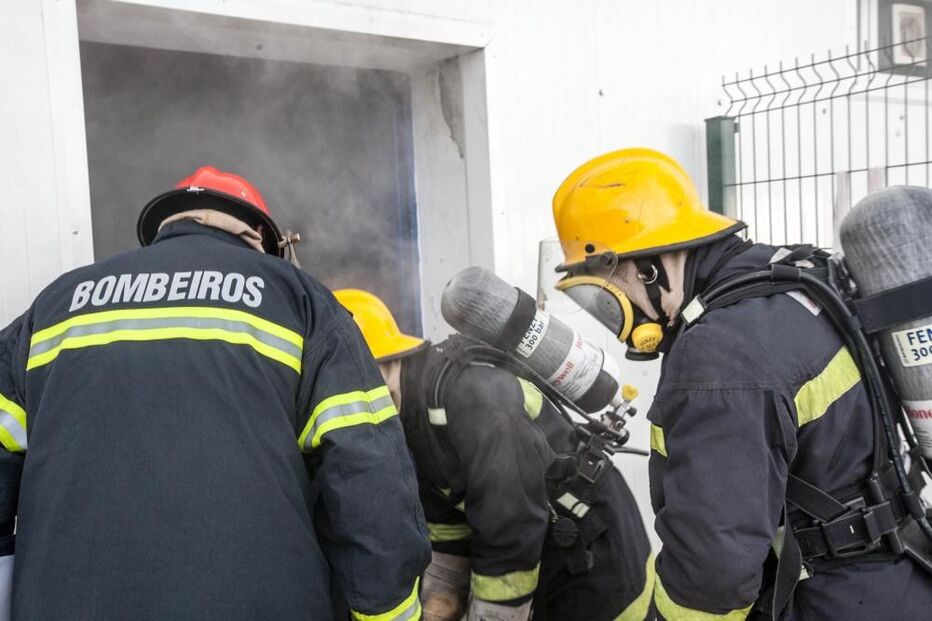 bombeiros, fogo, simulacro