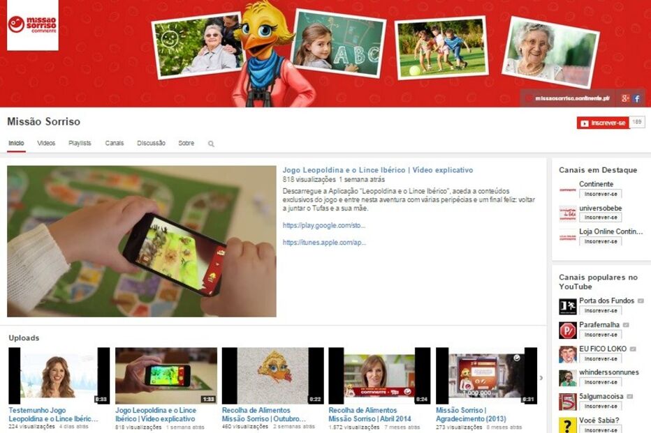 missão sorriso, youtube