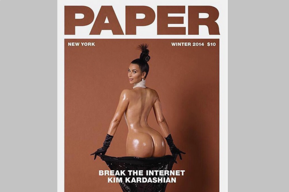 Kim Kardashian, Jean-Paul Goude, Kanye West, nua, produção fotográfica, Champagne Incident, Paper