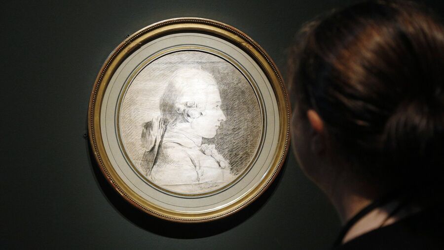 Retrato do marquês em jovem, na exposição no Musée d'Orsay, em Paris