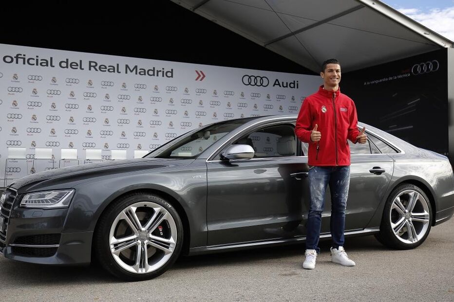 cristiano ronaldo, audi s8, real madrid