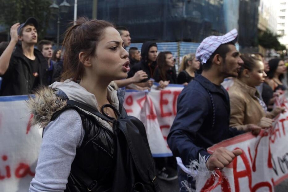 manifestação, Atenas