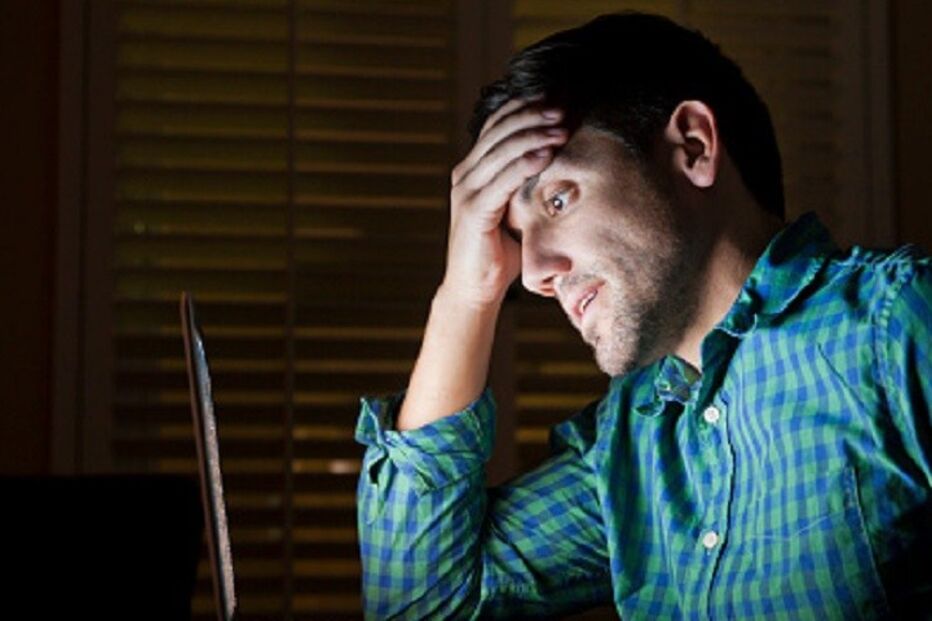 facebook, triste, computador