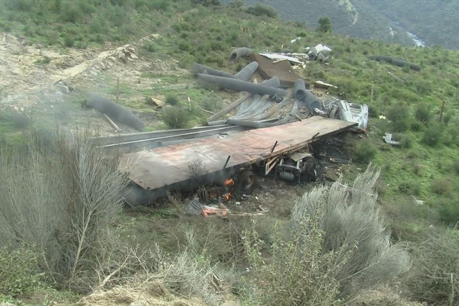 camião, despiste, incêndio, IC5