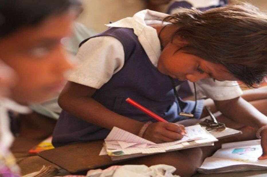 índia, escola, alunos