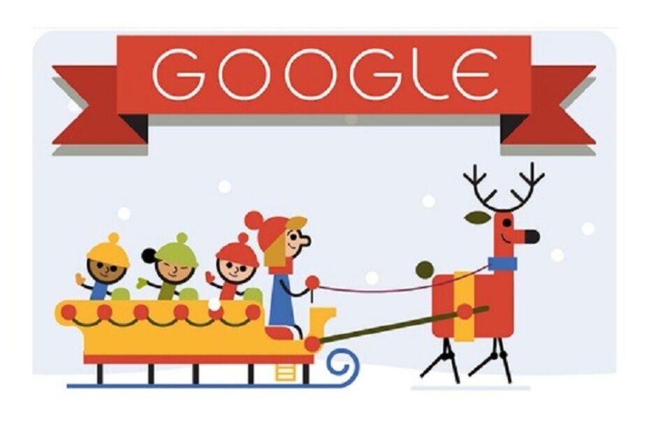 google, doodle, feliz natal