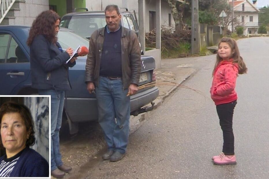 menina, salva, família