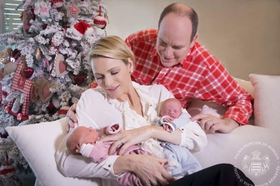 Mónaco, Alberto, Charlene, gémeos, Jacques Honoré Rainier, Gabriella Thérèse Marie