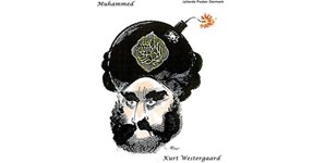 Este cartoon dinamarquês gerou uma enorme controvérsia junto da comunidade islâmica devido à representação de Maomé com um turbante em forma de bomba