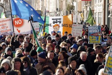 Dublin, protesto, manifestação