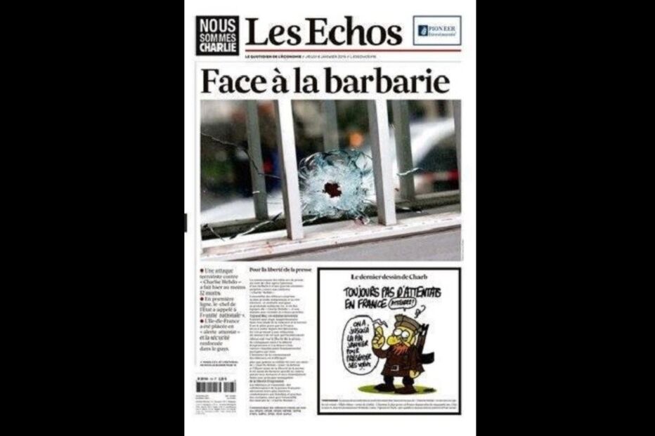 primeira página, jornal, massacre, paris, charlie hebdo