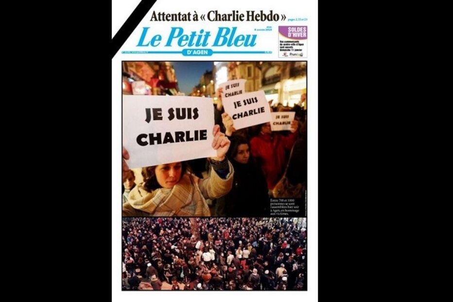 primeira página, jornal, massacre, paris, charlie hebdo