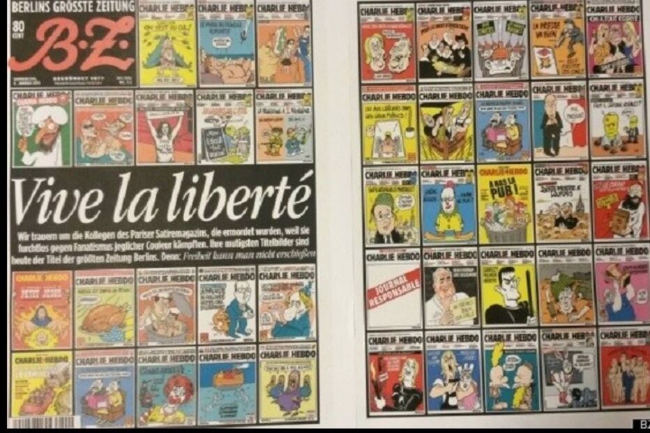 primeira página, jornal, massacre, paris, charlie hebdo