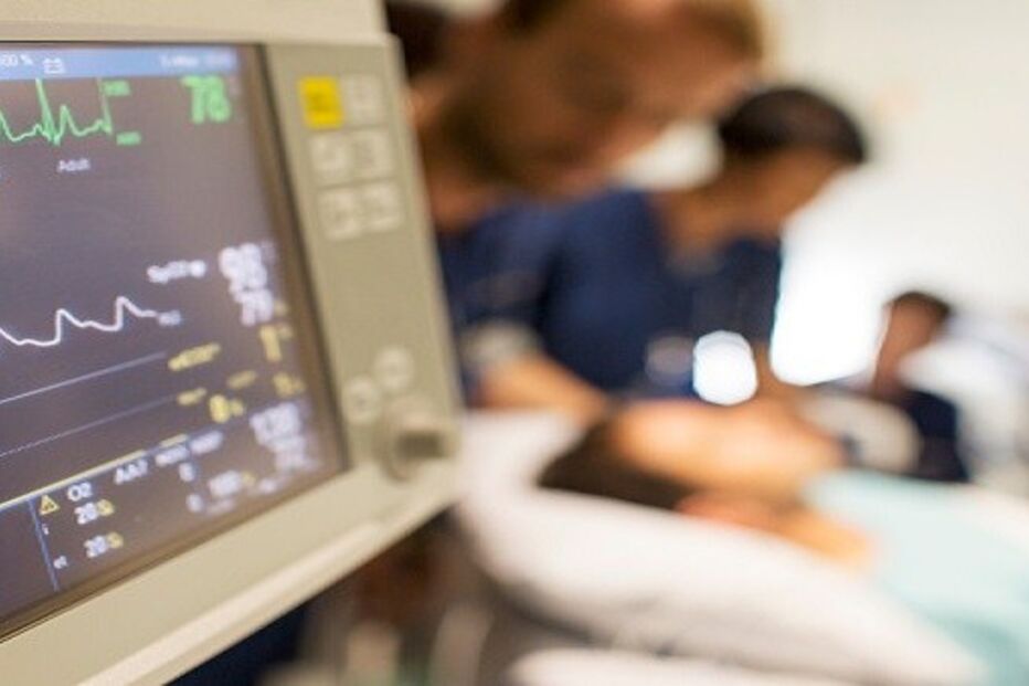 hospital, médico, doente