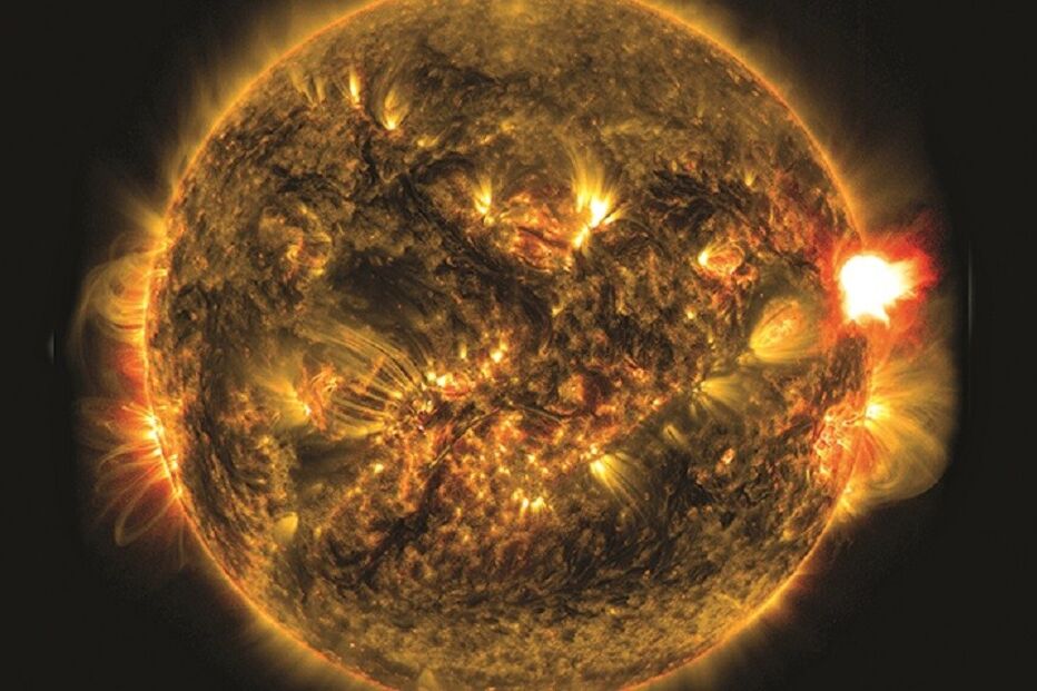 erupção solar, nasa
