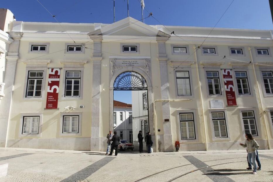 fachada, sede, edifício, Santa Casa da Misericórdia de Lisboa,