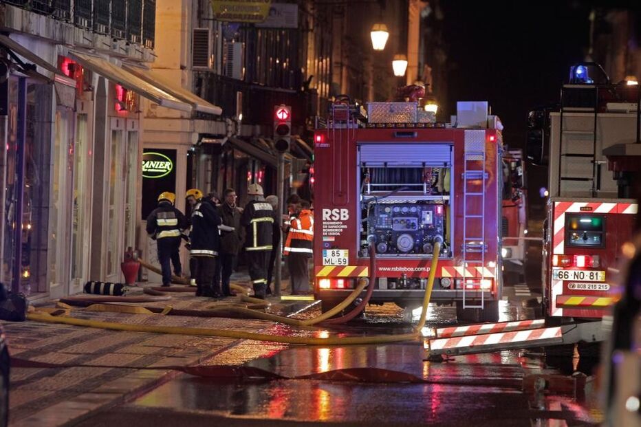 incêndio, baixa, Lisboa