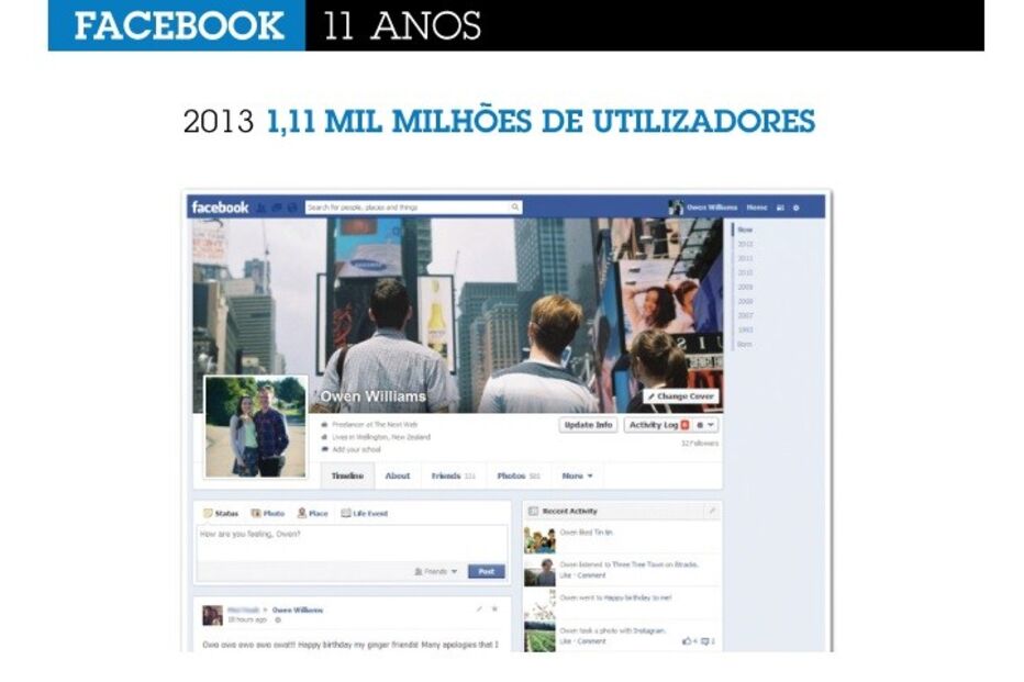 facebook, 11 anos, aniversário