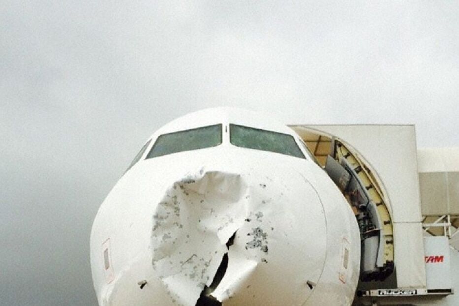 avião, granizo, brasil