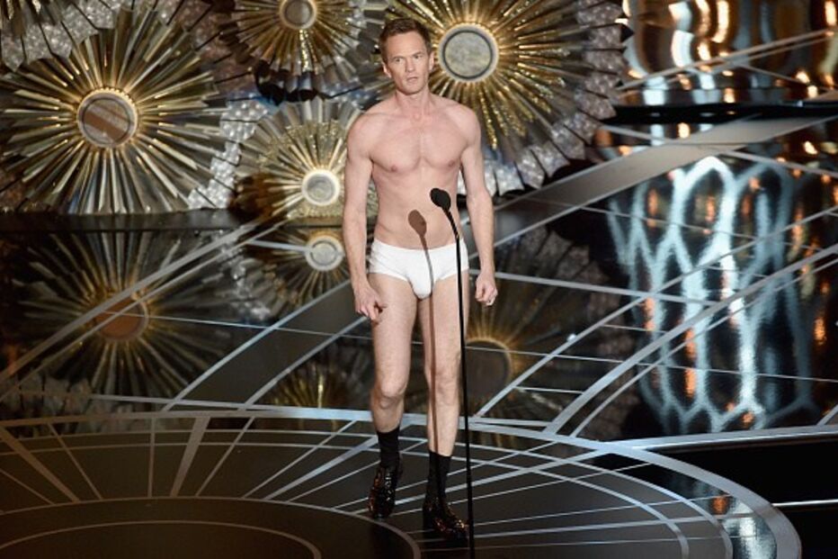 Neil Patrick Harris, Óscares 2015, apresentador, palco, roupa interior, cuecas, despido
