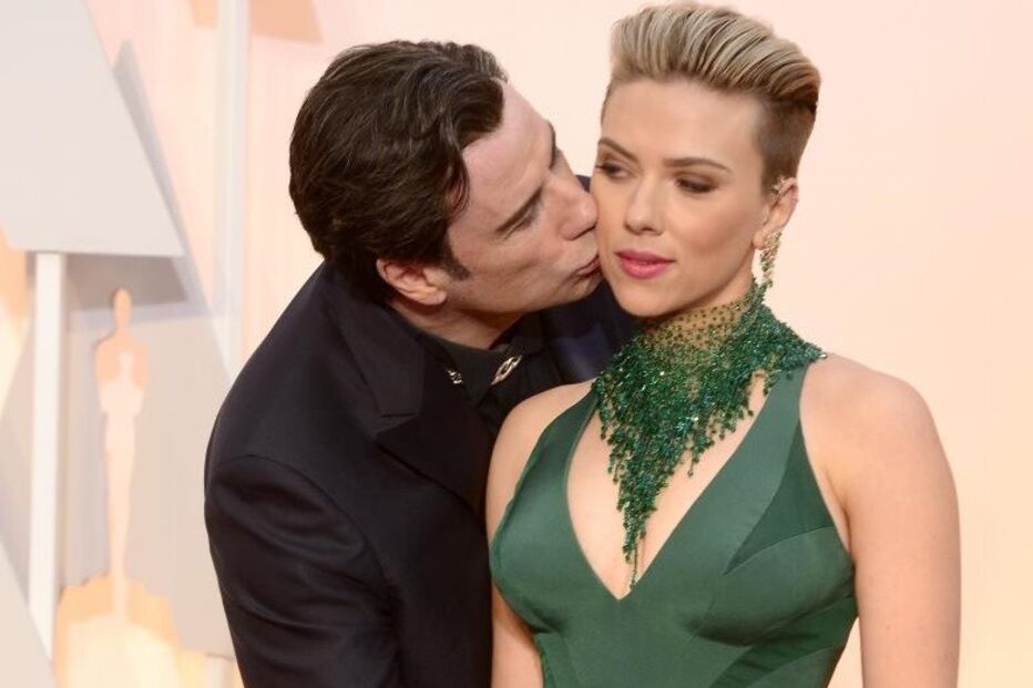 John Travolta, beijo, óscares, Scarlett Johansson