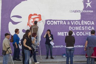 Bloco de Esquerda, mural, Seixal,