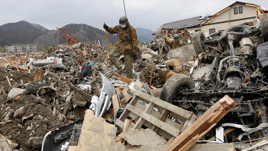 Tsunami devastou o norte do Japão em março de 2011.
