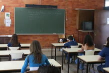 escola, sala, alunos, aula, costas
