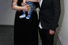 Bernardina e Tiago Ginga com o filho